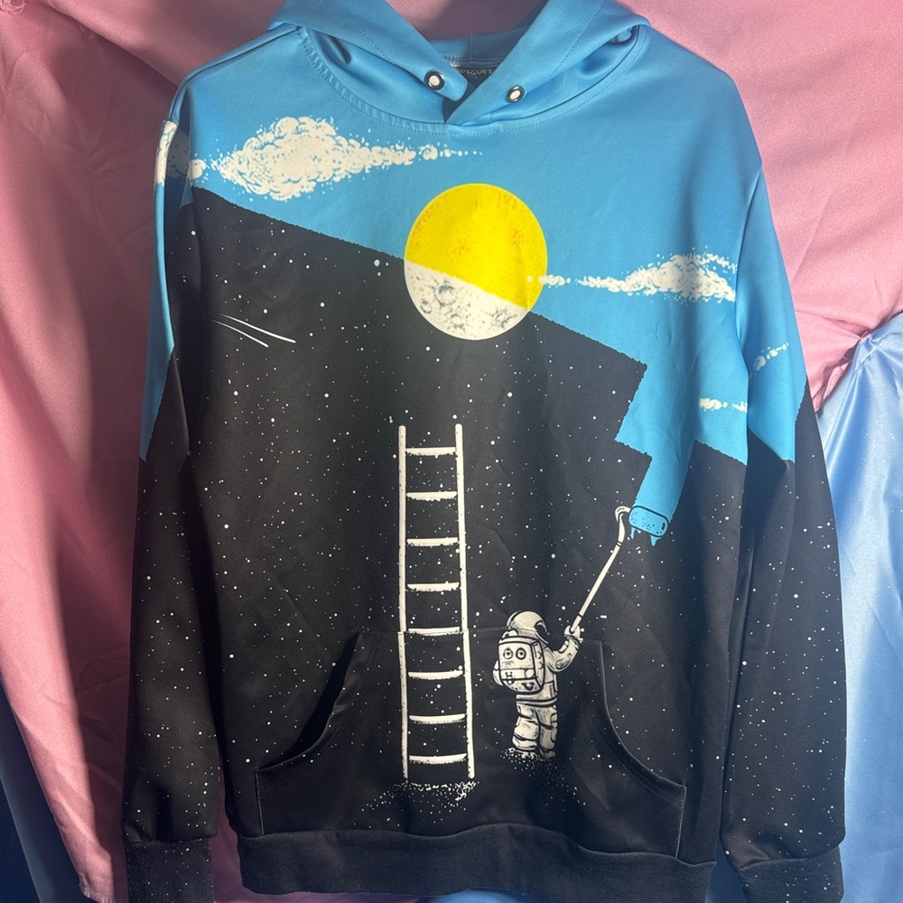 Izod Black and Blue Astronaut Hoodie